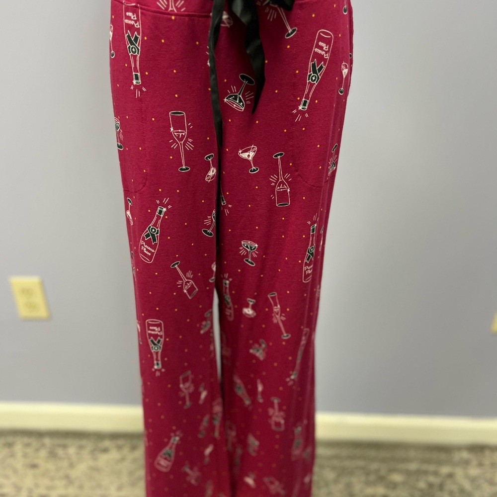 Soma Red Pajama Set with Cocktail Print - Picture 7 of 8